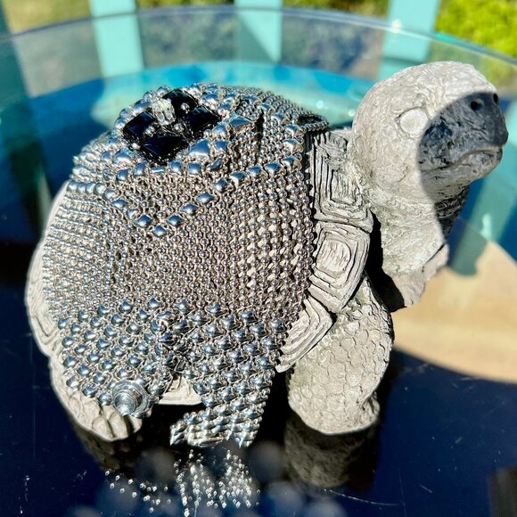 Gorgeous Unique Surgio Gutierrez Liquid Metal & Onyx Framed Zircon Bracelet - Picture 2 of 15